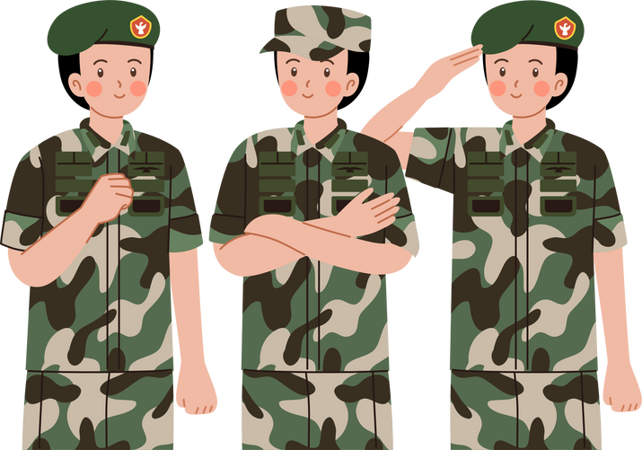 Indonesian army cartoon